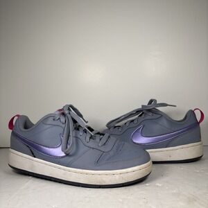 Size 7Y Nike Court Borough Low 2 Ashen‎ Slate GS Sneakers BQ5448-402